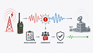 Interference Assessment and Coordination Radio interference is detected, analyzed and coordinated between affected users, restoring clear and reliable communication.