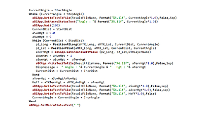 SPECTRAemo Macro Scripting for Spectrum Analysis Macro scripting code used in SPECTRAemo for automated spectrum analysis and terrain calculation