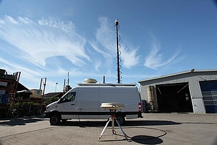 Van with monitoring installation