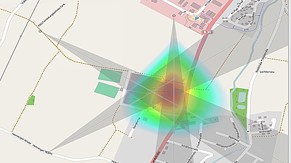 AI-powered direction finding Screenshot showing results of AI-assisted direction finding